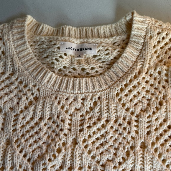 Lucky Brand Cream Textured Knit Sweater - Picture 2 of 4